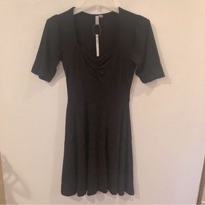 ASOS Black Sweetheart Neck A Line DRESS 4 NWT